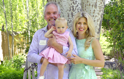 Anthony Michaels-Moore, Emily Doyle Moore and their daughter Mia at The Santa Fe Opera's Opening Weekend finale brunch, June 2015. Photo by Robert Godwin -- thank you, Robert!